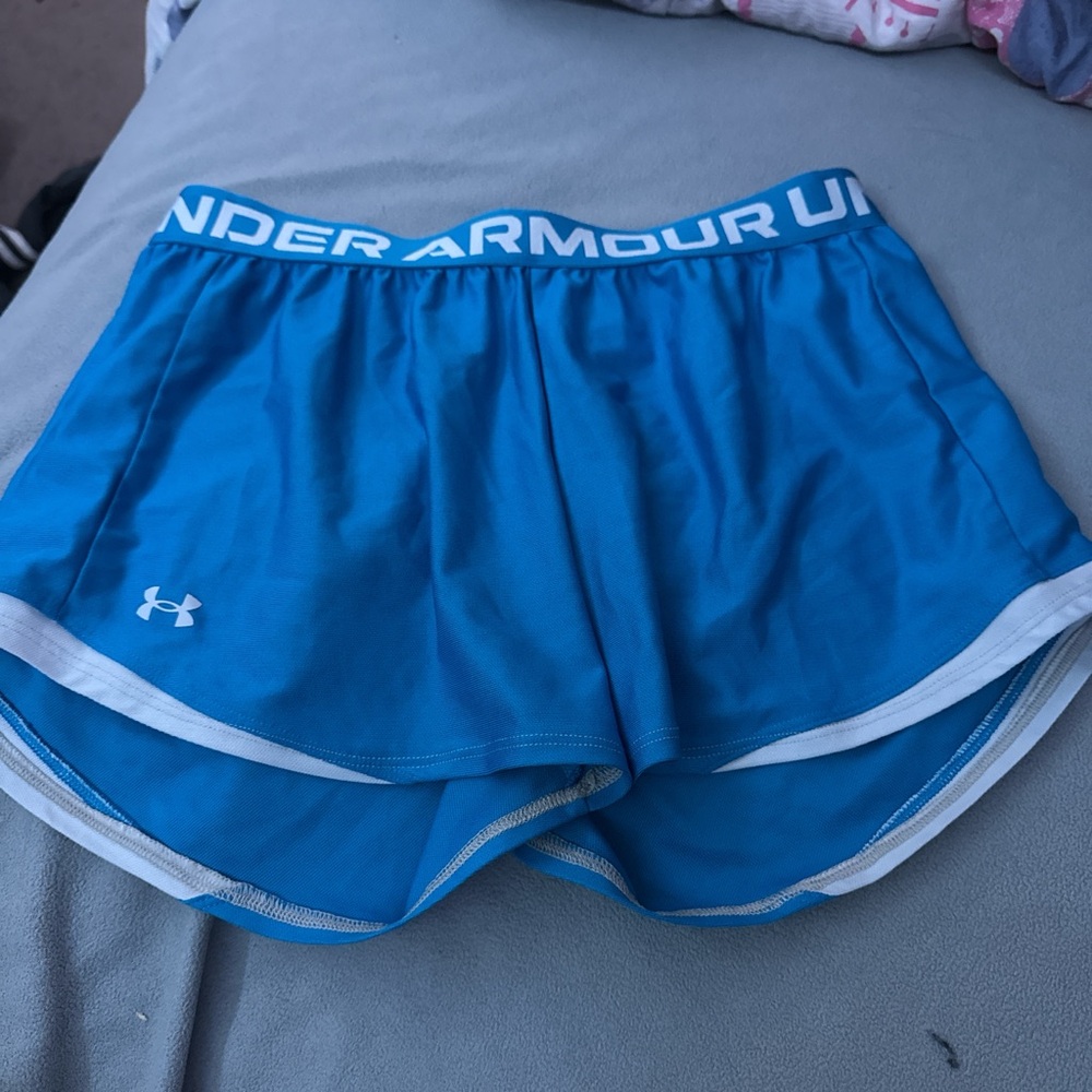 Blue and White Under Armour Shorts